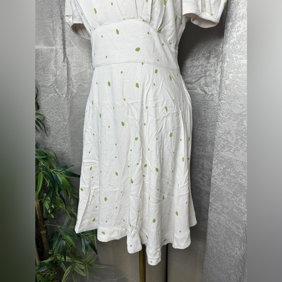 NWT Free People Abbie Reversible Fit & Flare Mini Dress Ivory Sz 2 - Picture 8 of 14